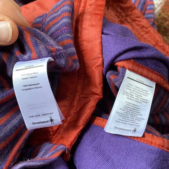 Smartwool Set double propulsion Smartloft jacket merino wool top rust purple M L - Picture 11 of 13